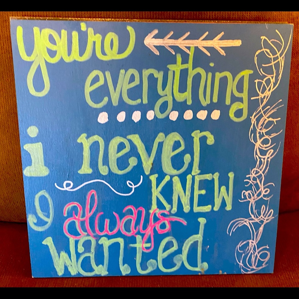 Hand painted on wood panel